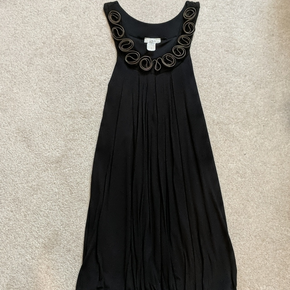 Vibe Black Zipper Dress